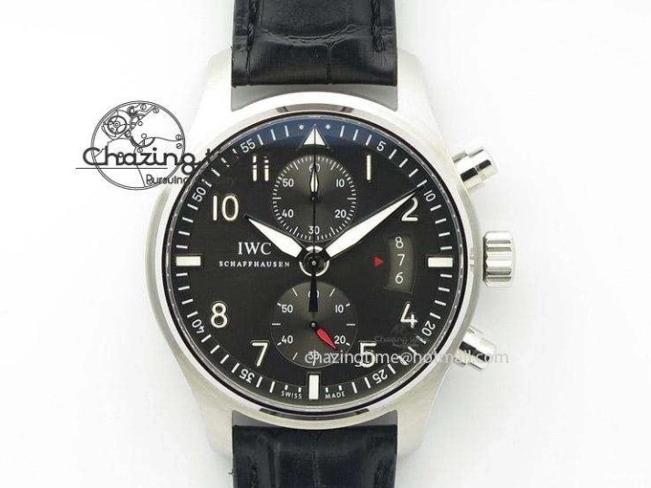 MIROTIME 0422 Comfortable Pilot Chrono IW388003 Real Ceramic ZF 1:1 Best Edition On Black Nylon Strap A 7322